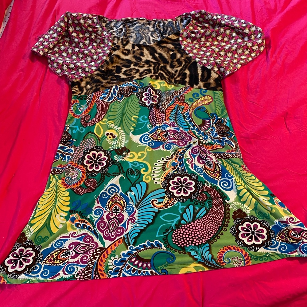 Multi Patterned Stretchy Dress